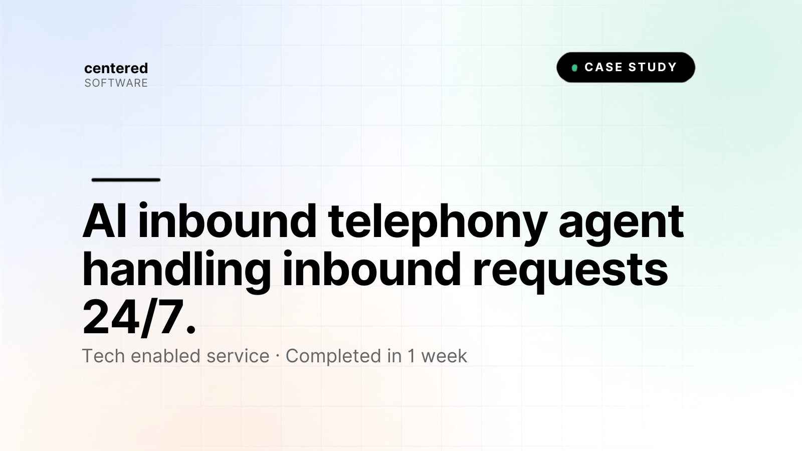 Case study: AI inbound agent handling requests 24/7